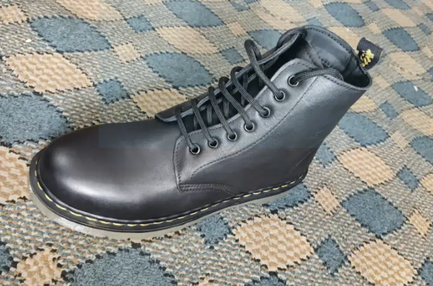 Dr. Martens Inspired Single Sole, Black, Genuine Leather with 1 Year Repair Warr